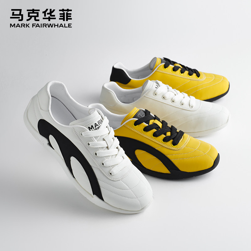马克华菲德训鞋男款2025夏季新款帆布休闲百搭复古情侣透气板鞋子