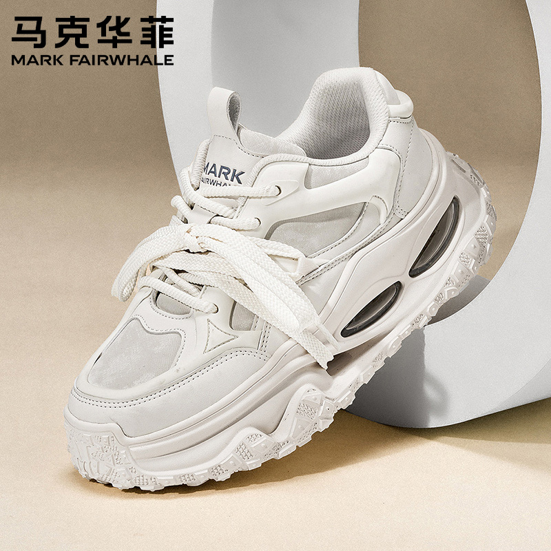 马克华菲时尚男鞋2025夏季新款潮流百搭休闲鞋厚底减震增高老爹鞋