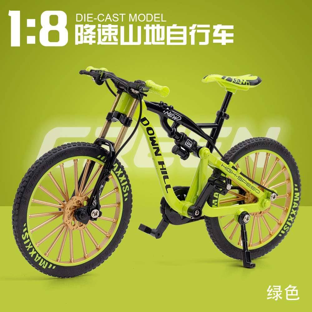 仿真合金降速自行车模型摆件转向避震迷你金属山地自行车升级版