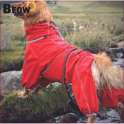 BEOW/BEOW狗狗秋冬衣服冲锋衣金毛边牧宠物户外防风雪冲锋衣
