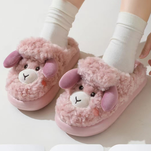 儿童棉拖鞋男女童冬季2025新款室内防滑家居可爱保暖毛毛卡通棉拖