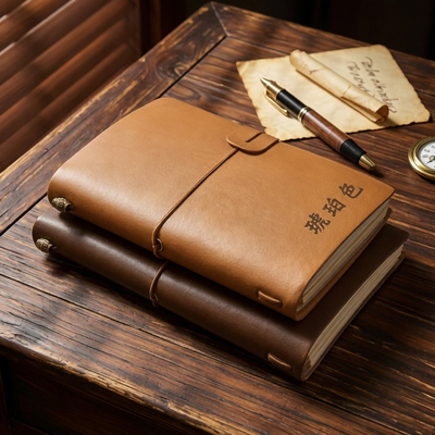 A7复古手账本tn可定制封面 便捷小随身旅行口袋本套装绑带笔记本