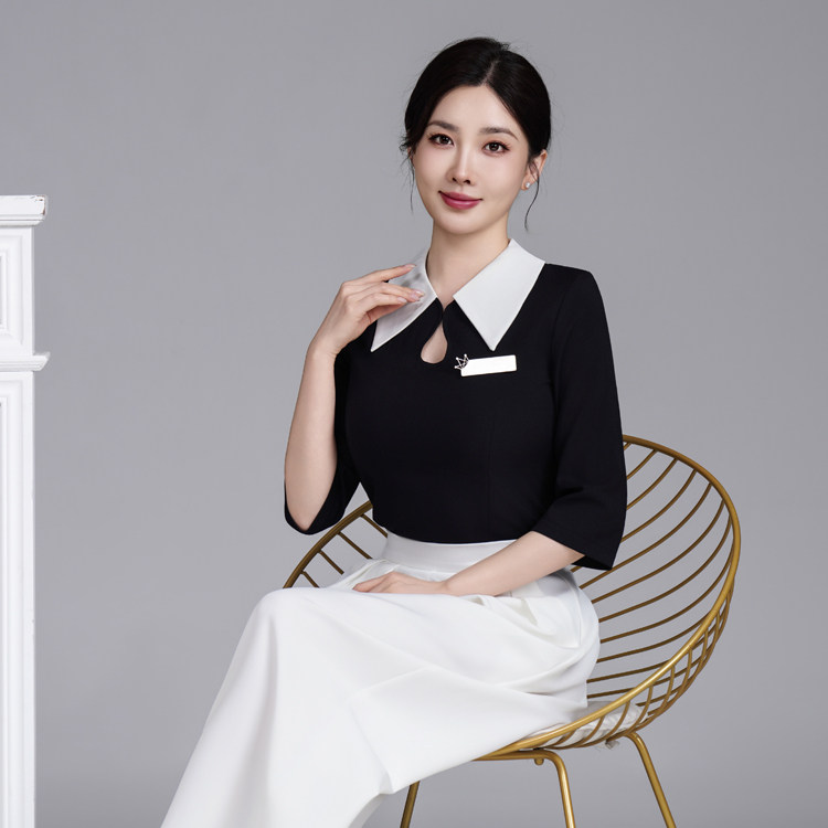 高级养生馆美容师工作服女美发美容院医美疗愈spa护肤技师服套装图片