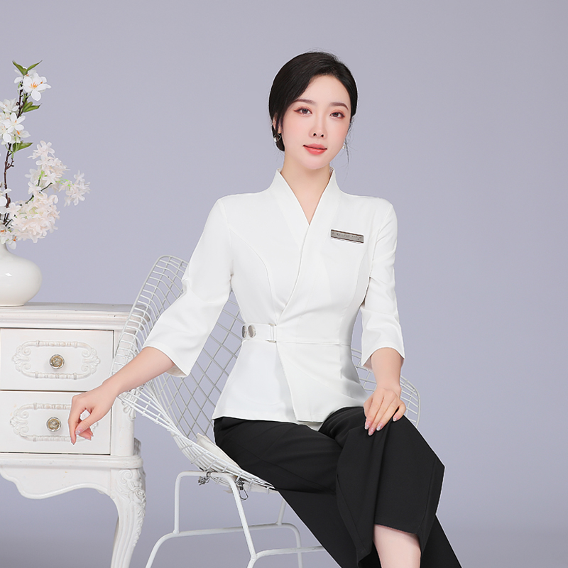 四季养生馆spa会所美容师工作服