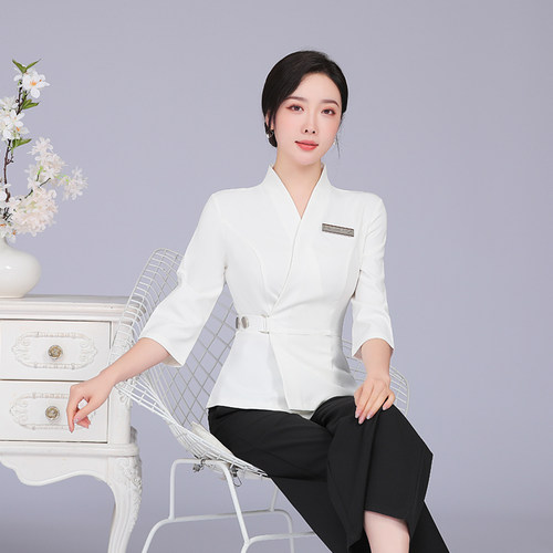 四季养生馆spa会所美容师工作服