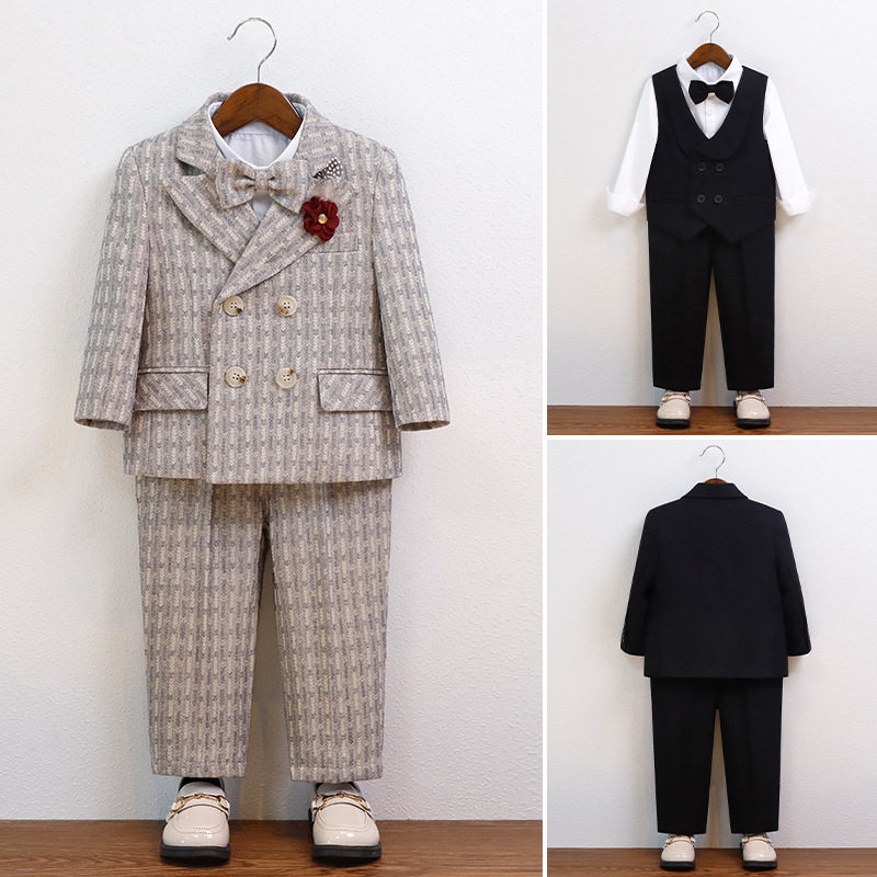 儿童西装男童周岁礼服花童西服
