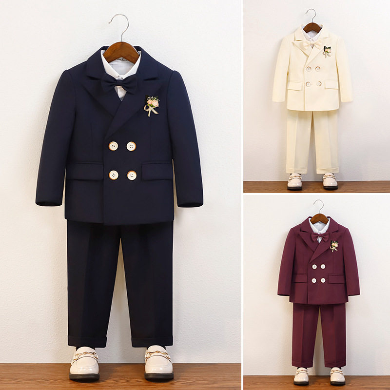 儿童西装套装男童礼服花童小西服