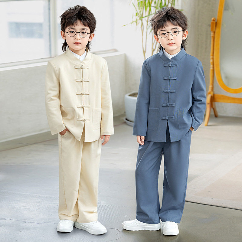 男童新中式唐装春款国风复古礼服