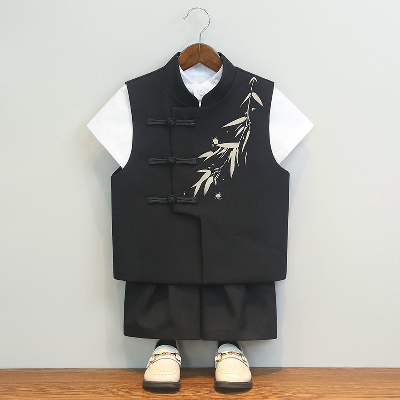 男童新中式唐装夏季新款国风汉服