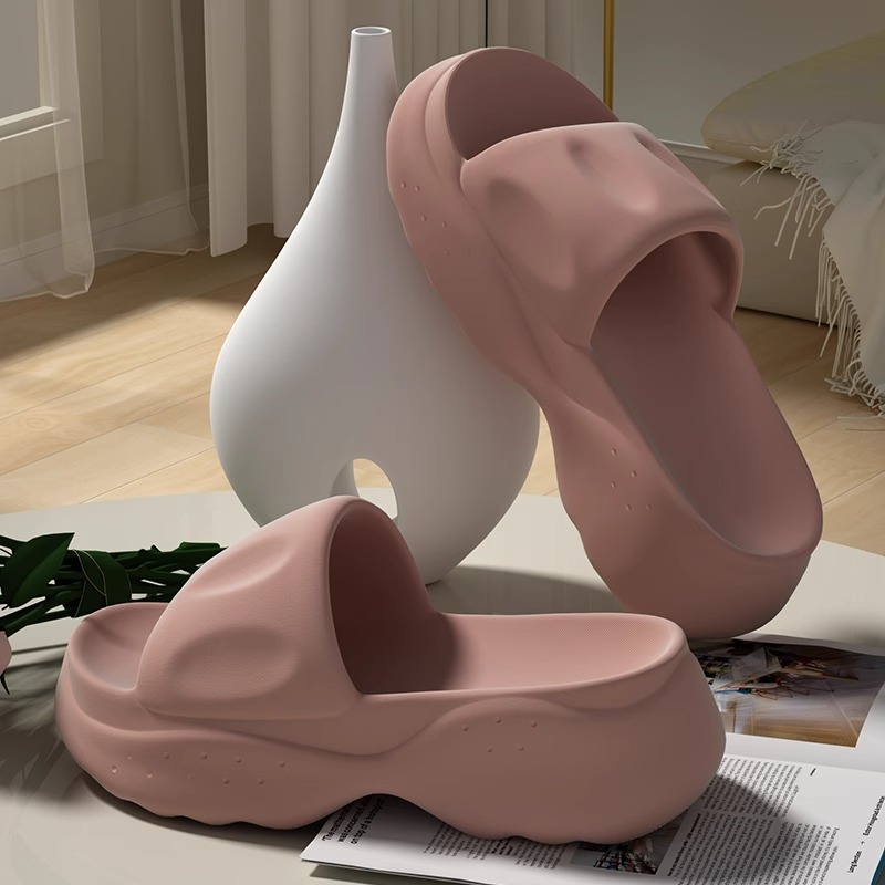 6.0踩屎感eva厚底增高凉拖鞋女夏季家居室内家用外穿海边沙滩简约