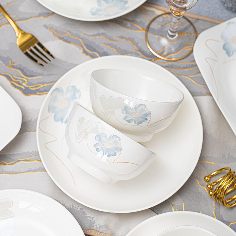 顺祥陶瓷碗盘套装家用碗碟碗筷乔迁新居特别漂亮的碗轻奢高档餐具,餐饮具,碗,淘宝优惠券,粉丝福利购,淘宝优惠卷