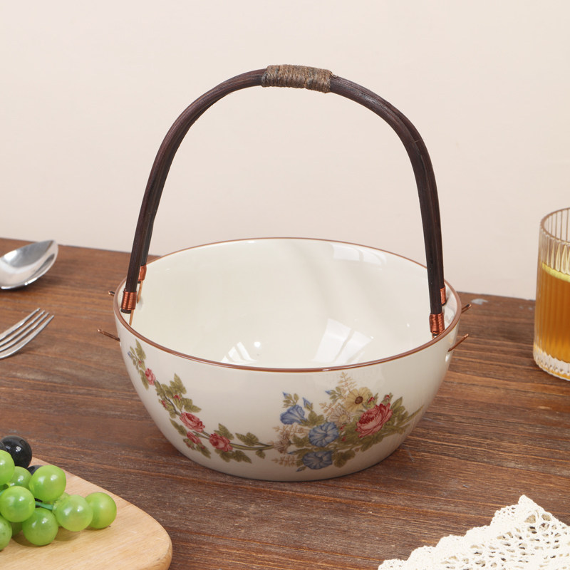 顺祥陶瓷硕加客厅水果篮高级感入宅仪式果篮乔迁新居手提篮零食篮,餐饮具,果盆/果盘/果篮,淘宝优惠券,粉丝福利购,淘宝优惠卷