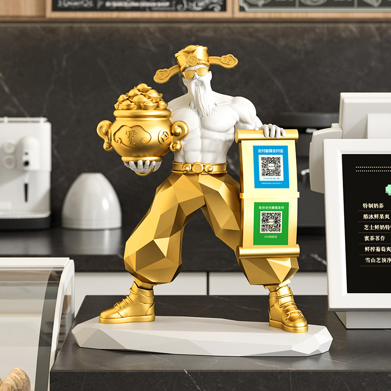 肌肉财神爷开业礼物招财