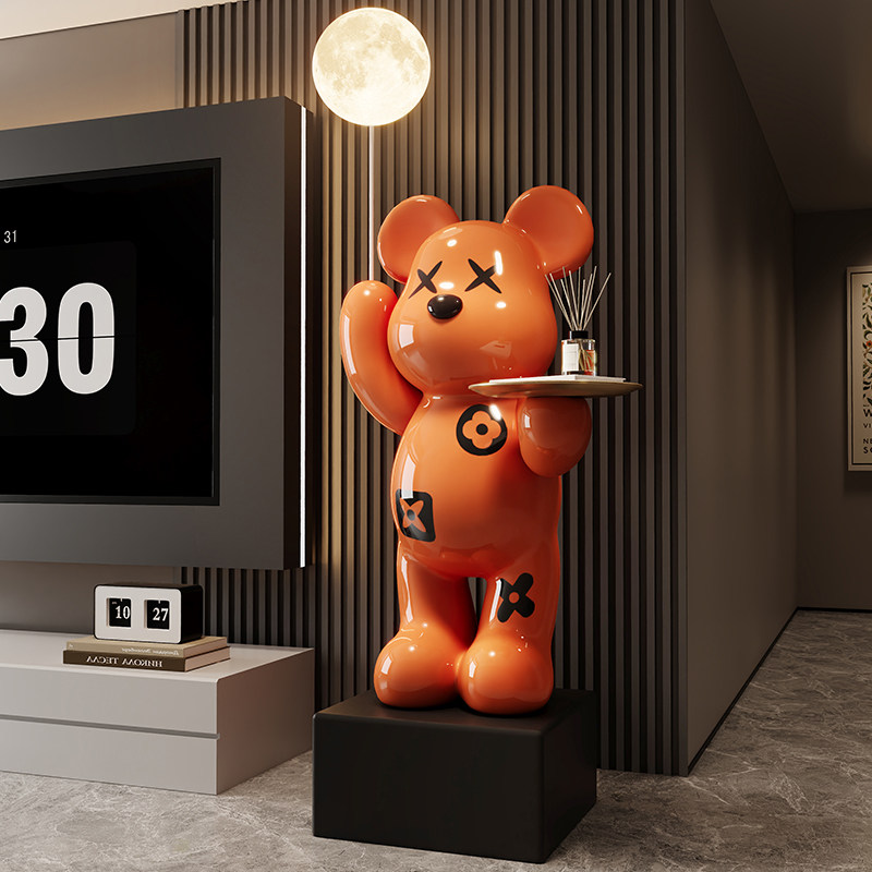 暴力熊客厅大型落地灯摆件电视柜旁边轻奢存钱罐装饰乔迁新居礼物,家居饰品,装饰摆件,淘宝优惠券,粉丝福利购,淘宝优惠卷
