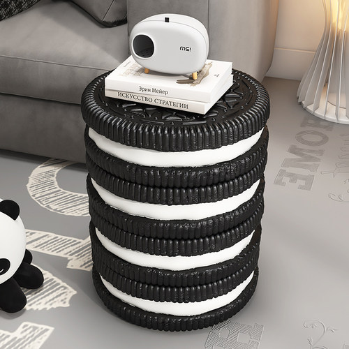 沙发边柜边几床头置物架客厅小茶几装饰品摆件圆凳床头柜创意家居