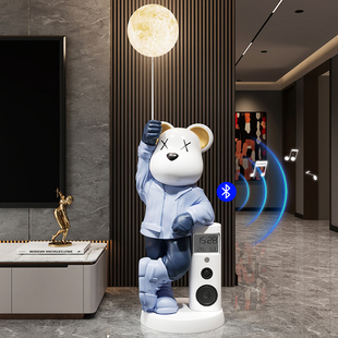 暴力熊客厅大型落地摆件沙发电视柜旁装 饰品轻奢高档乔迁新居礼物