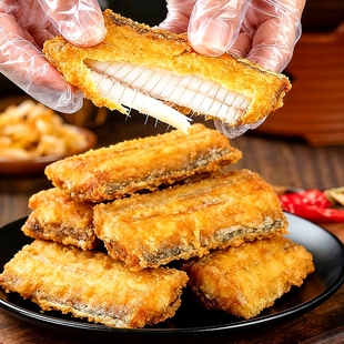 香酥带鱼半成品裹浆分量大冷冻空气炸锅加热即食外酥里嫩色泽金黄