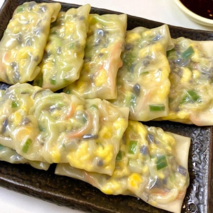 低脂蔬菜卷早餐薄皮三鲜水晶春卷营养代餐蒸煎素菜包子半成品速食