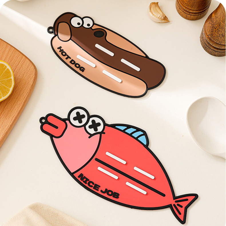 卡通锅盖收纳垫硅胶锅盖