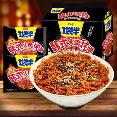 今麦郎一袋半火鸡面韩式拌面宵夜速食泡面袋装方便面整箱