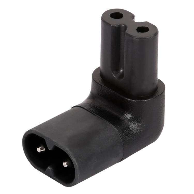 WA-0160八字尾C7转C8公对母转换器上弯90度拐角8字插尾 2.5A 250V