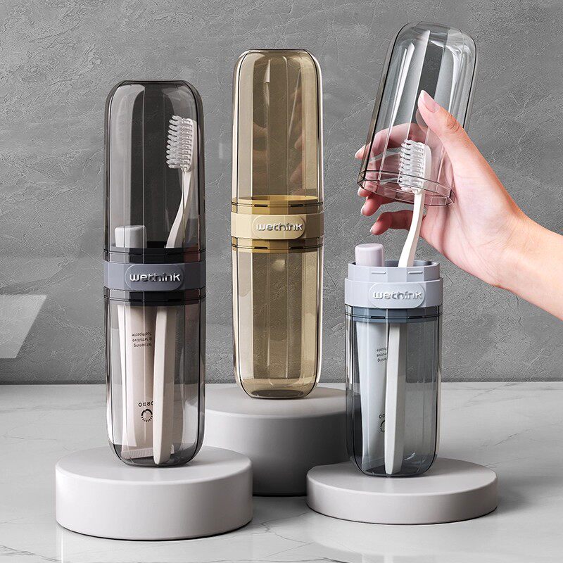 旅行漱口杯便携式洗漱套装洗漱杯旅游三合一牙具牙刷收纳盒子