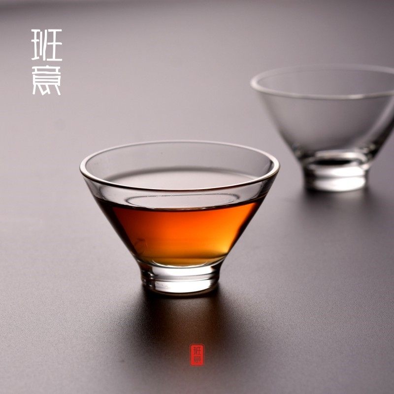 竹官日式出口无铅耐热个人小茶杯品茗杯家用功夫茶具品茶斗笠杯