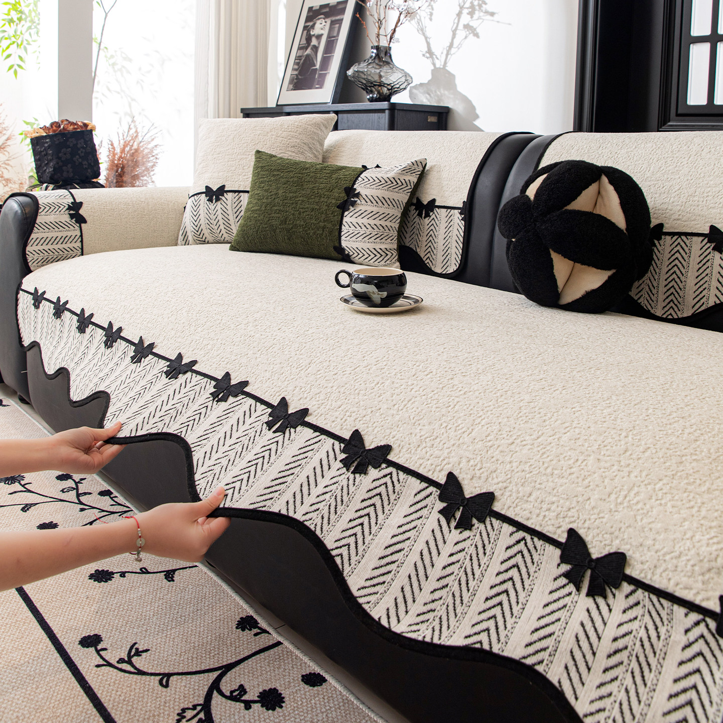 四季通用沙发垫冬2025新款固定防滑高级感沙发坐垫子套罩盖布巾座,居家布艺,沙发垫,淘宝优惠券,粉丝福利购,淘宝优惠卷