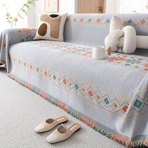 雪尼尔简约现代防尘防滑沙发巾