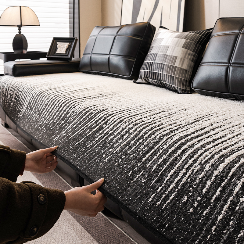2025新款沙发垫子固定防滑直排皮沙发坐垫子四季通用套罩盖布巾