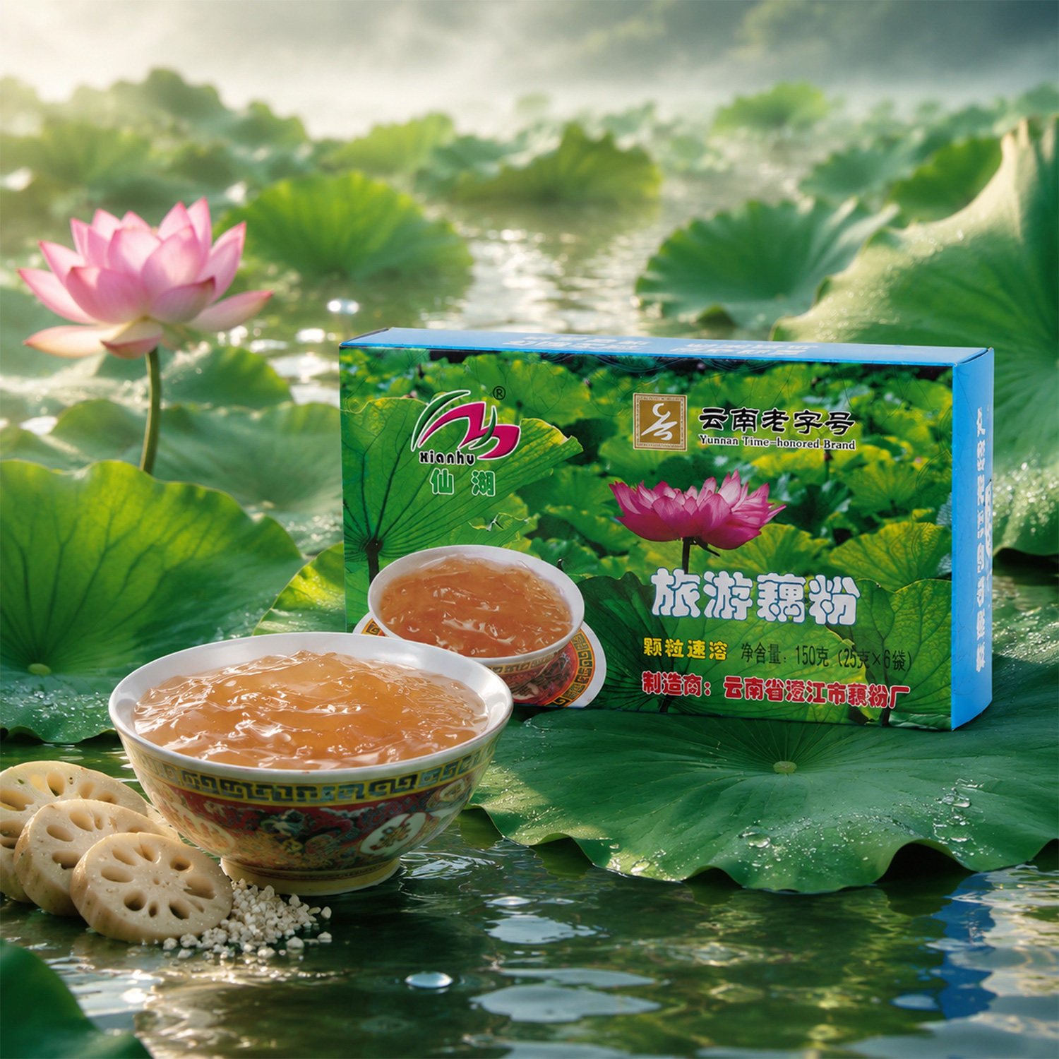 仙湖旅游藕粉150g颗粒速溶小包装图片