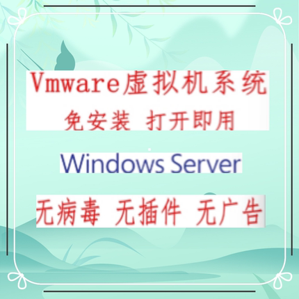 VMWare虚拟机安装镜像文件Windows Server原版系统vmx打开即用