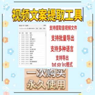 音视频硬字幕提取工具字幕转文字区域识别多语言文案一键提取软件