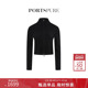 宝姿PORTSPURE女装 舒适实用主义智性半高领拉链针织开衫
