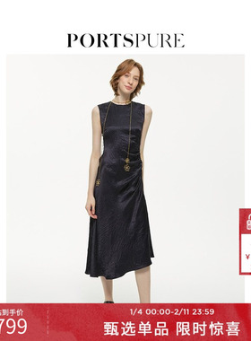 宝姿PORTSPURE女装春季气质时尚修身无袖连衣裙RT8D026PWA002