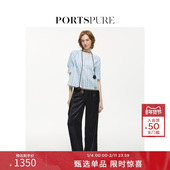 夏季 时尚 百搭气质通勤显瘦直筒休闲裤 宝姿PORTSPURE女装 长裤