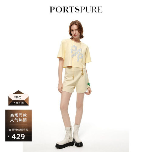 春季休闲短袖PORTSPURE印花