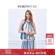 宝姿PORTSPURE女装 舒适航海风撞色针织吊带