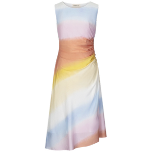 【单依纯同款】宝姿PORTSPURE女装丁达尔多巴胺欧若风无袖连衣裙