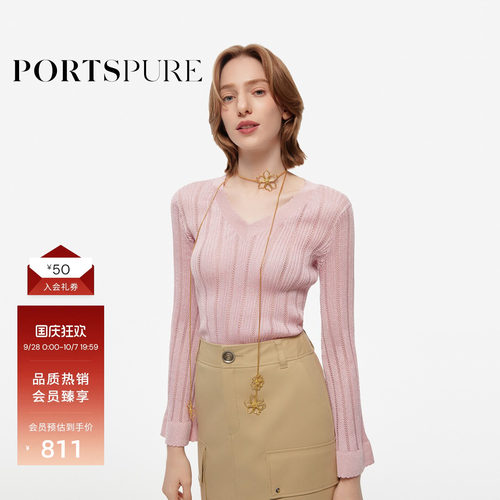 早春针织长袖PORTSPUREv领