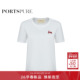 宝姿PORTSPURE女装 2026早春新品 立体珠饰刺绣合身圆领T恤