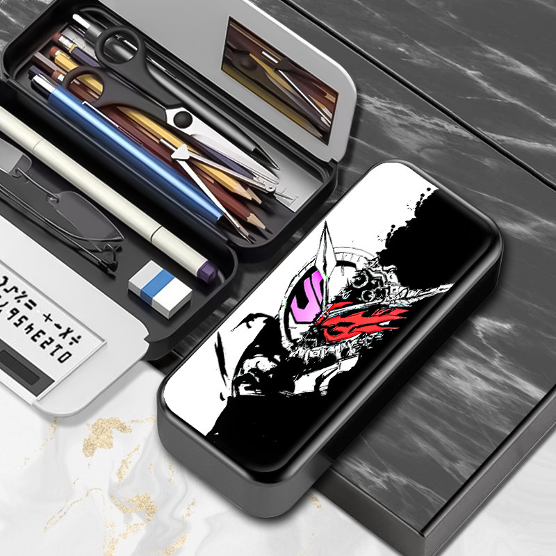 假面骑士2024新款儿童文具盒周边新风潮热卖30款潮流铅笔盒笔袋个性化多功能大容量双层文具盒卡通创意礼品