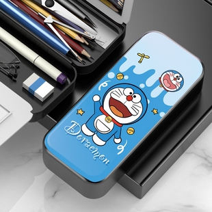 蓝胖子文具盒小学生铅笔盒帆布初中生大容量限量版 小学生男孩子路飞多功能学生用卡通网红文具