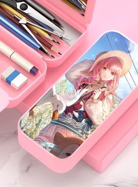 文具盒ins潮 少女中学生笔袋小学生幼儿园铅笔盒初中生女生男童文具袋多功能创意