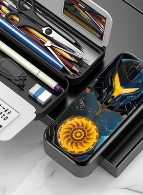 2023新款文具盒男生笔袋环太平洋文具盒男孩小学生多功能笔袋大容量儿童铅笔盒