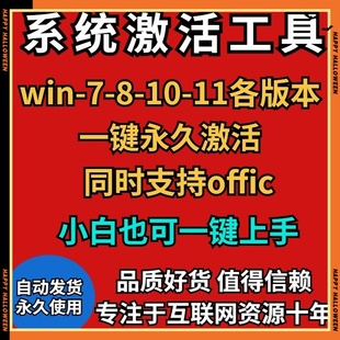 电脑系统激活软件工具win7-8-10-11专业版等全版本激活工具软件