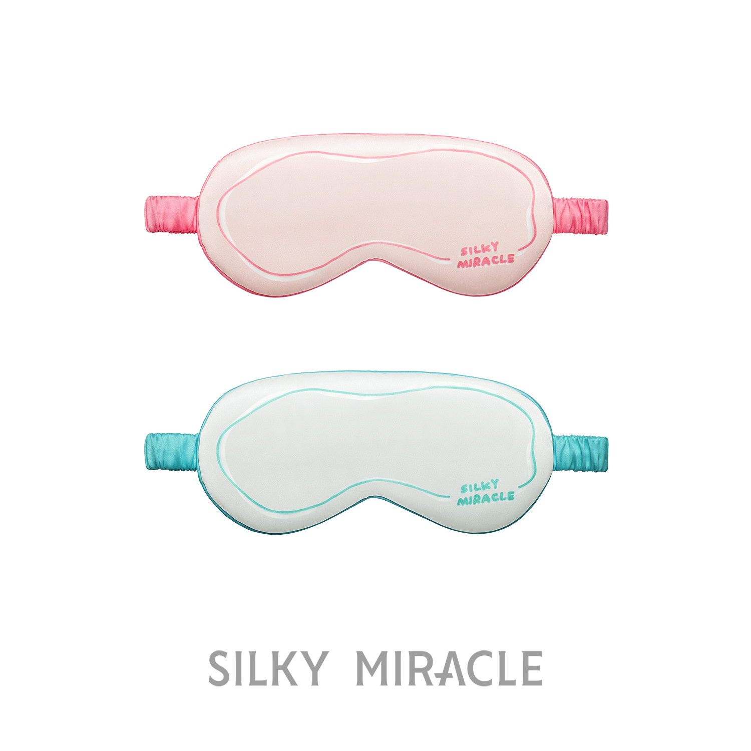 SILKYMIRACLE曲线涂鸦真丝眼罩