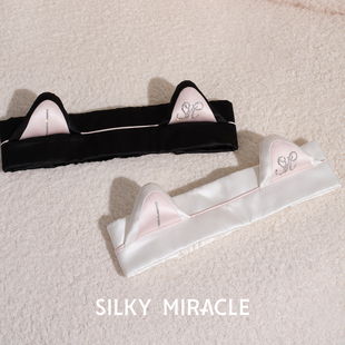 SILKY MIRACLE真丝发带LADY S猫咪束发带桑蚕丝可爱猫耳礼盒装