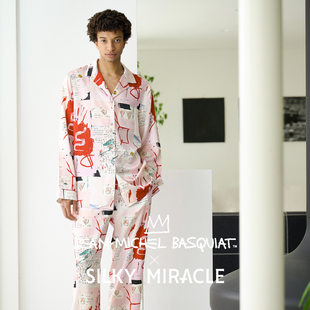 BASQUIAT联名男女同款 SILKY 真丝睡衣家居服可外穿套装 MIRACLE