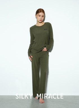 SILKY MIRACLE新款NUDE莫代尔桑蚕丝针织睡衣家居服背心柔软外穿